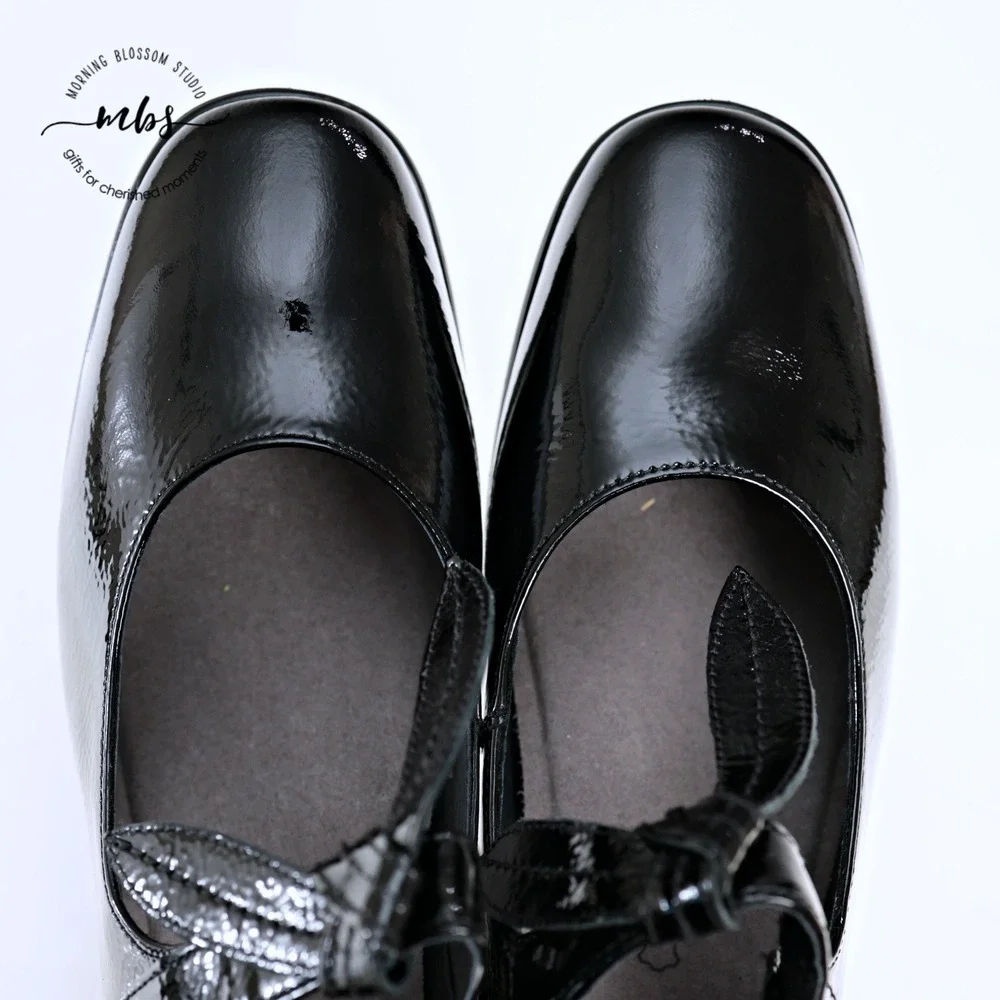 NIB‎ Naot Nobility Mary Jane Crinkle Patent Leather Orthopedic Black Women 40